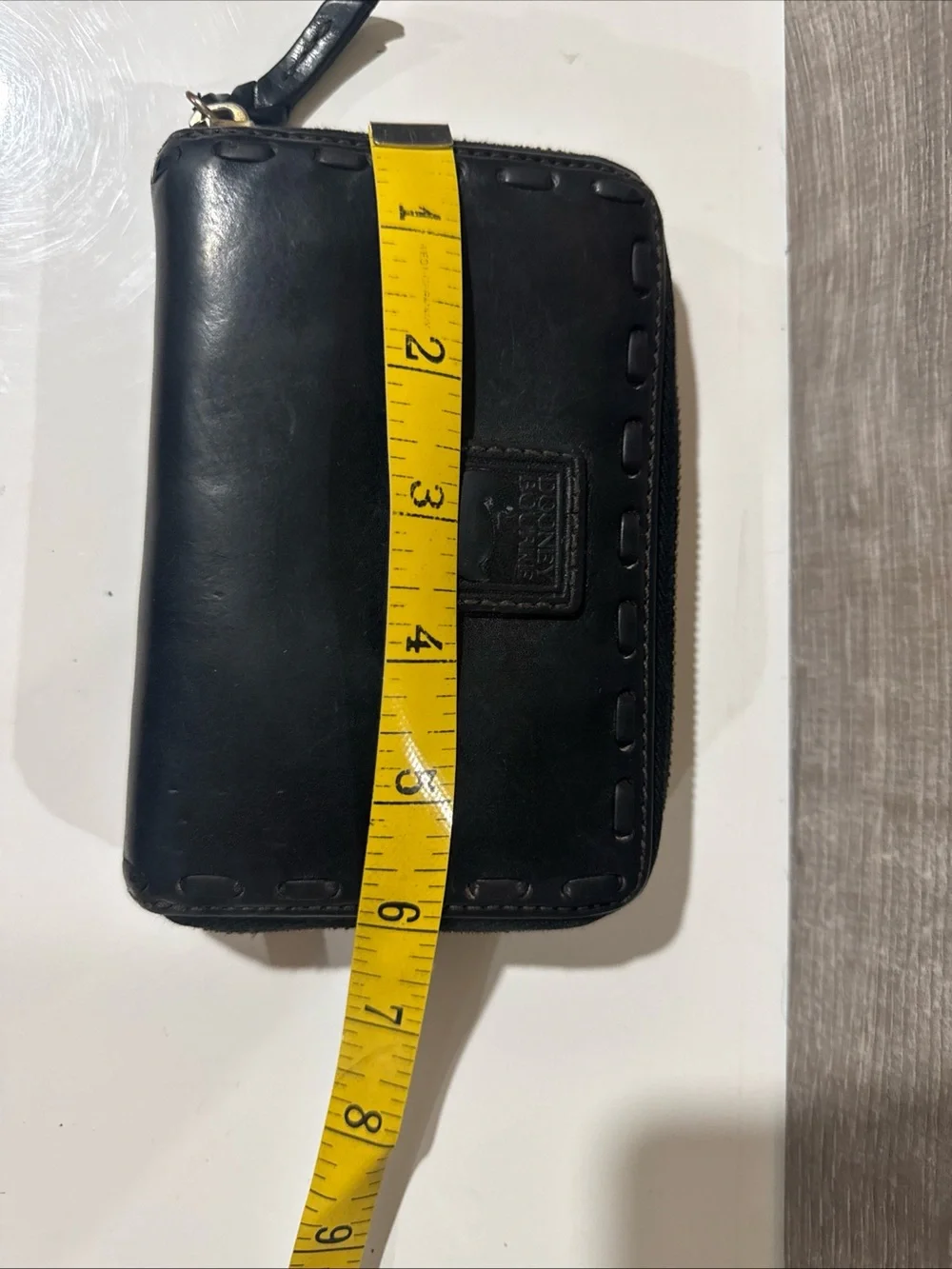 Dooney & Bourke Black Leather Logo Patch Wallet